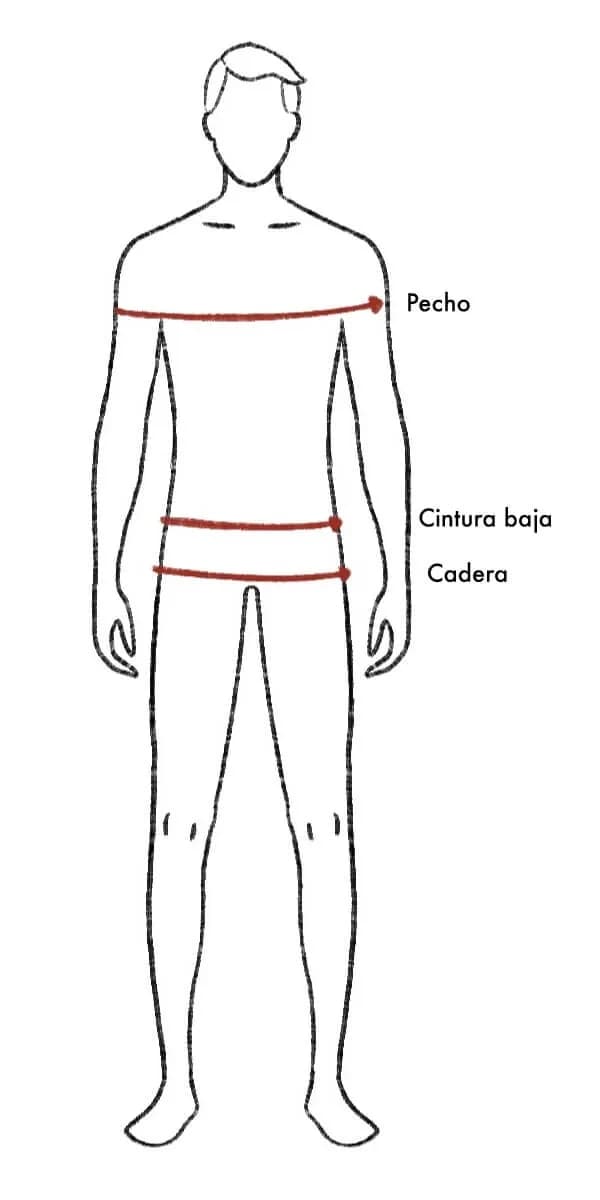Guía de medidas para hombre
